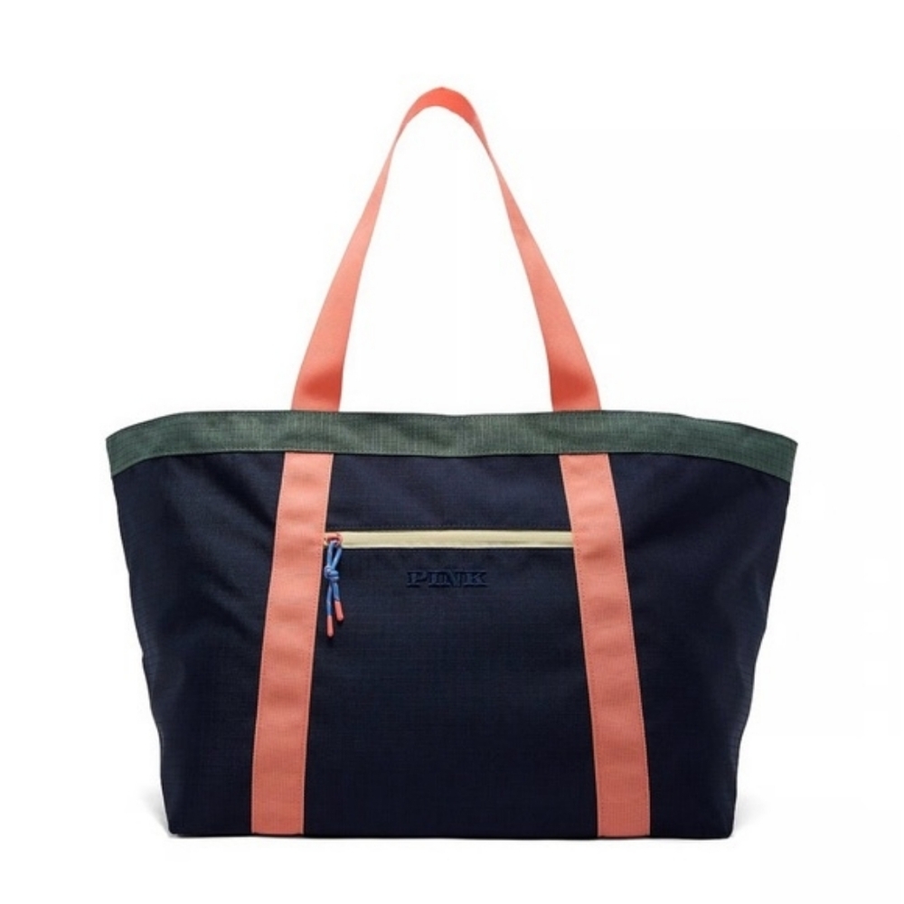 Navy and Pink Tote Bag